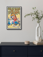 A Whirlwind Adventure: A Kalighat Painting by Uttam Chitrakar
