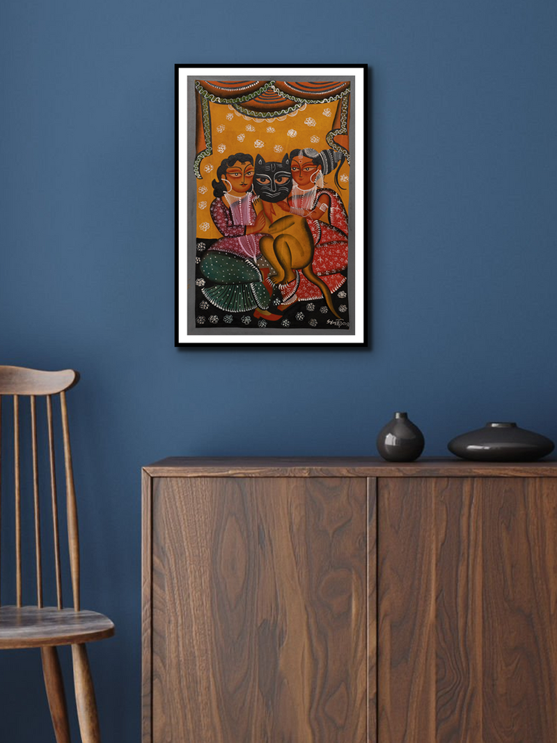 Buy A loving Family in Bengal Pattachitra by Swarna Chitrakar
