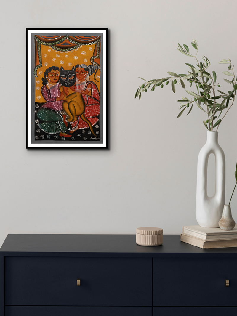 Purchase A loving Family in Bengal Pattachitra by Swarna Chitrakar