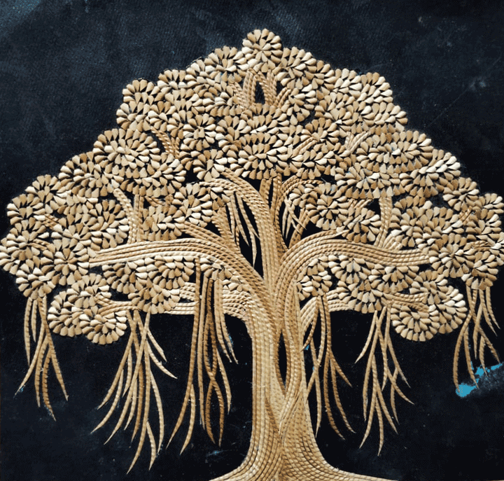 A tree In Sikki Grass Artwork by Dhirendra Kumar Thumbnail