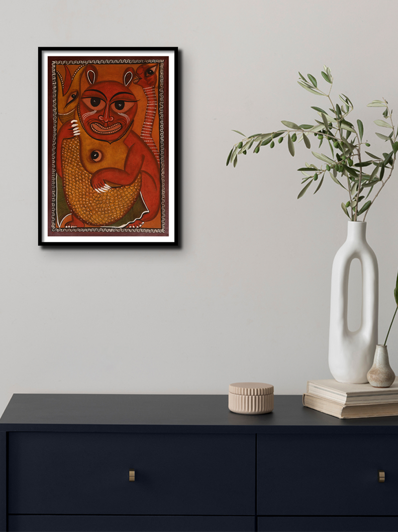 Shop A wild cat in Bengal Pattachitra by Swarna Chitrakar