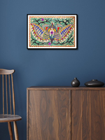 Two Peacock, Madhubani by Ambika devi for sale