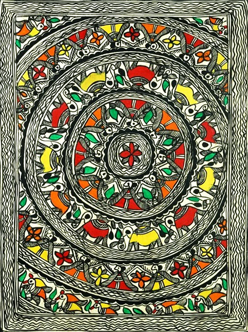 Buy Godna Madhubani Painting by Ambika Devi