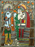 Buy Maakhan Chor: Krishna Madhubani Painting by Ambika Devi