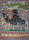 Shop Elephant in Nature Madhubani Painting by Ambika Devi