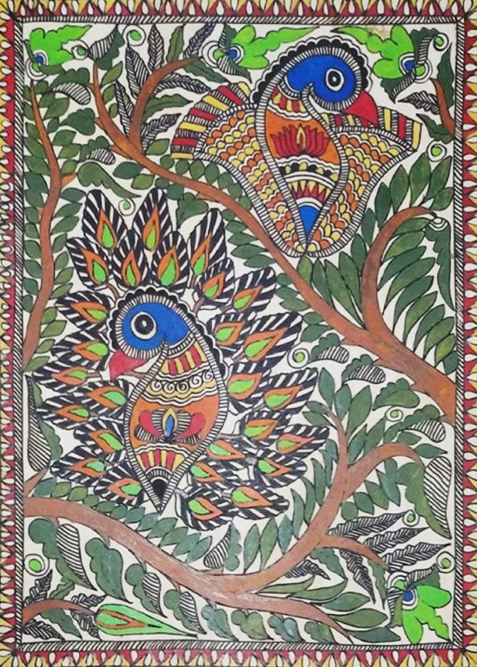 Magical Elegance: Ambika Devi's Madhubani Painting Thumbnail