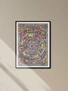 A Kaleidoscope of Culture: Ambika Devi's Godna Madhubani Painting for sale