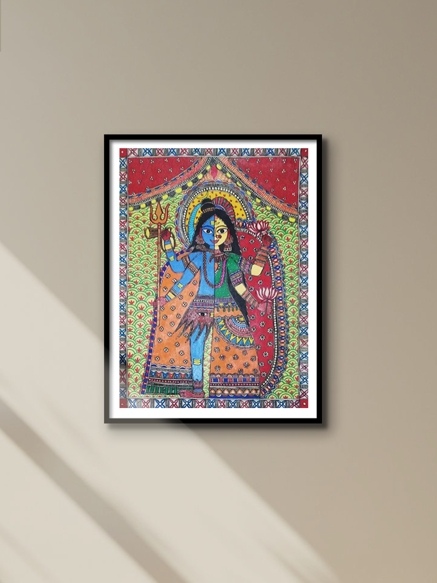 Ardhanareshwara Madhubani Painting By Ambika Devi for sale