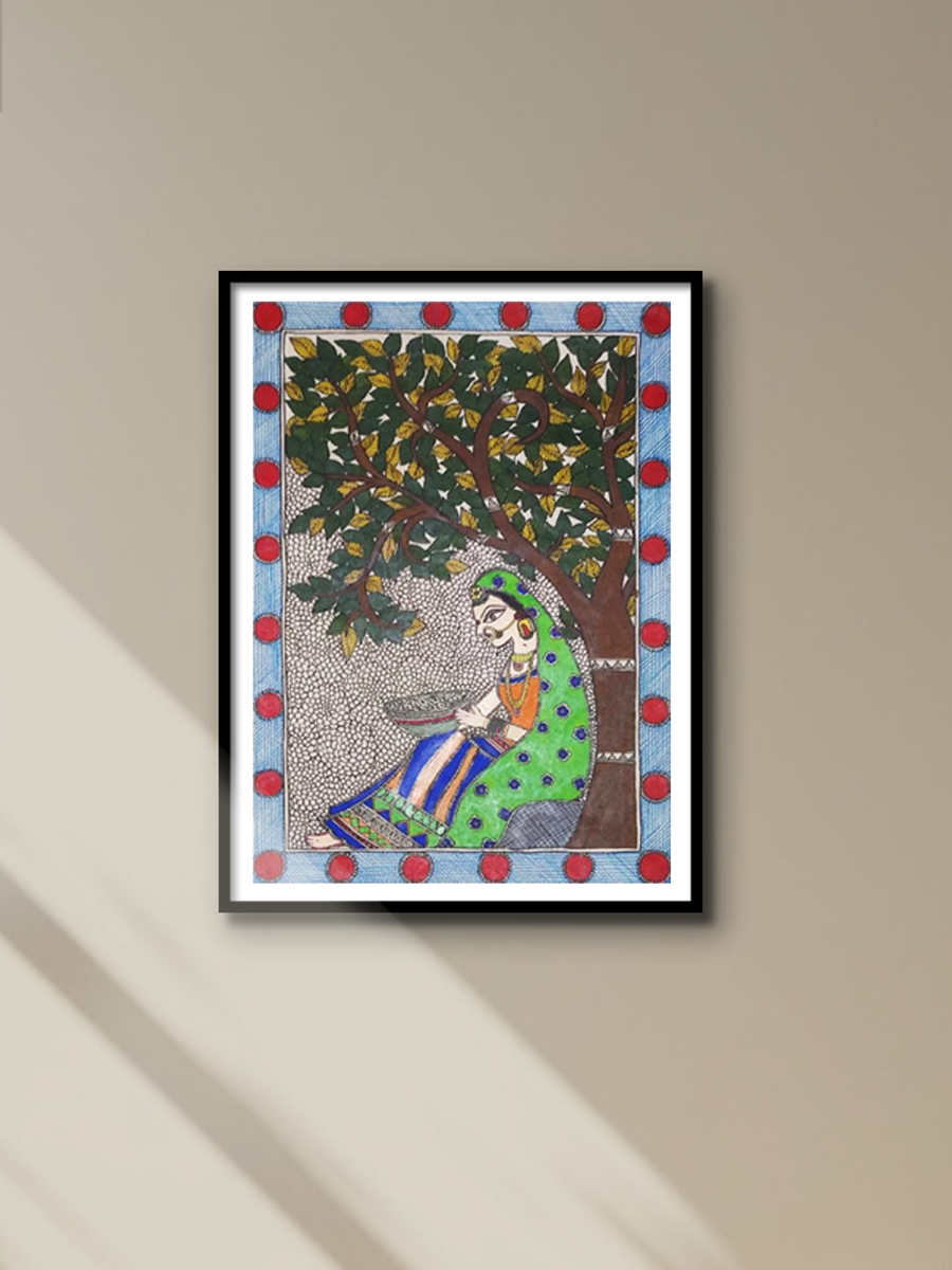 Ambika Devi's 'Tree of Life' Madhubani Painting for sale