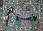 Shop Royal Elephant Madhubani Painting By Ambika Devi