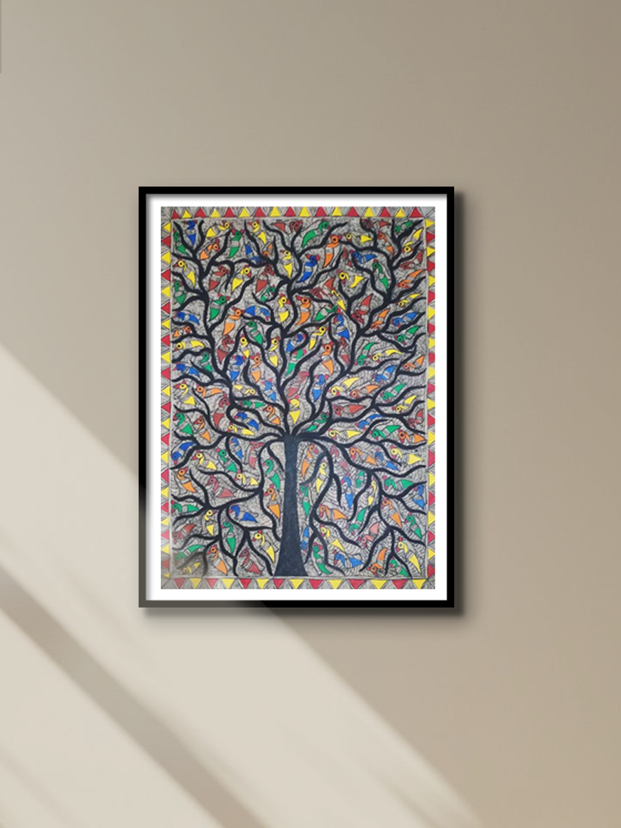 Tree of Life Madhubani Painting By Ambika Devi for sale 