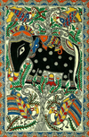 Buy Elephant Madhubani Painting by Ambika Devi