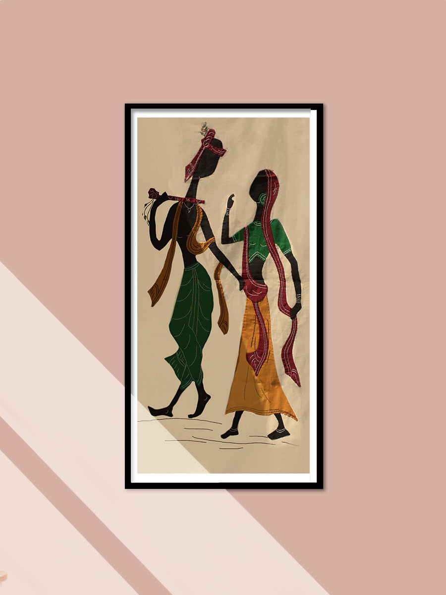 Shop Krishna and Radha in Applique by Purna Chandra Ghosh 