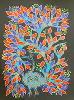 A Peacock, Bhil Art by Geeta Bariya