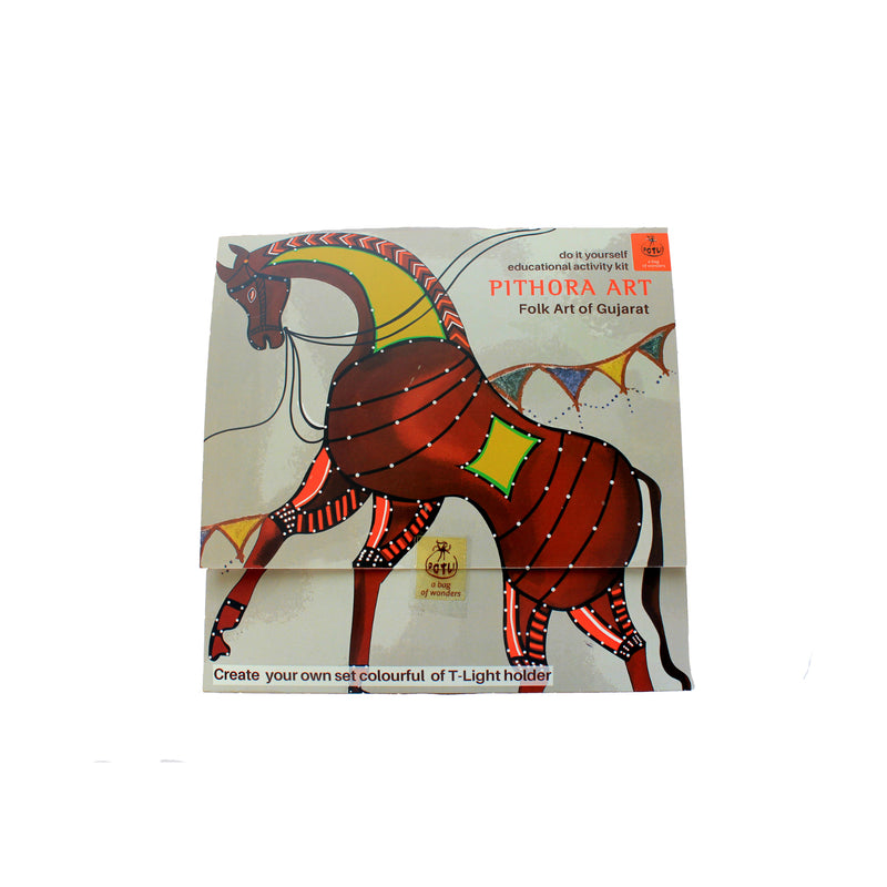 POTLI DIY Educational Craft Kit - Paper Lantern making kit with Pithora Art - 6 years +