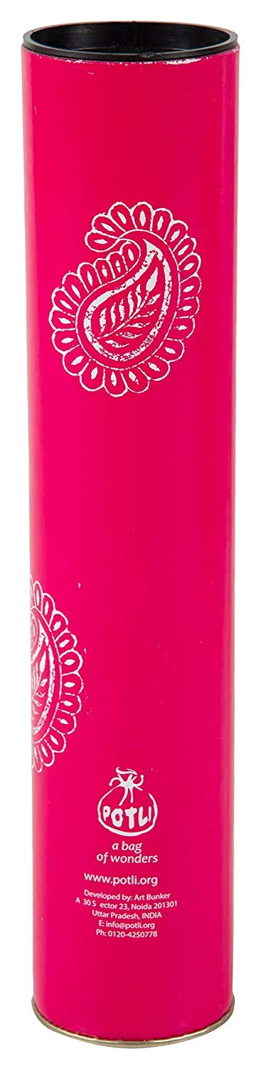 POTLI Handmade Wooden Block Print DIY Craft Kit  Dupatta - Pink Paisley  (For All Ages)