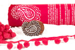POTLI Handmade Wooden Block Print DIY Craft Kit  Dupatta - Pink Paisley  (For All Ages)