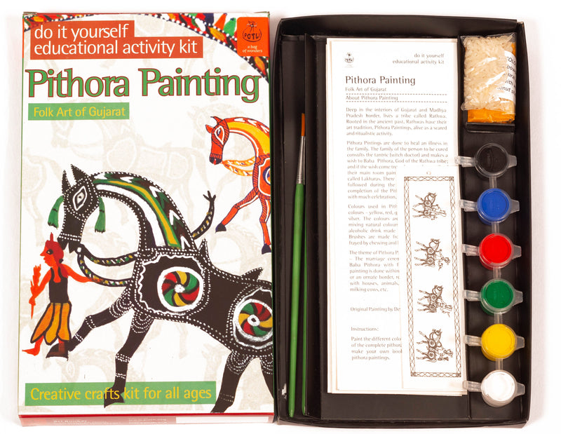 POTLI DIY Educational Colouring Kit - Pithora Painting of Gujarat for Young Artists (5 Years +)