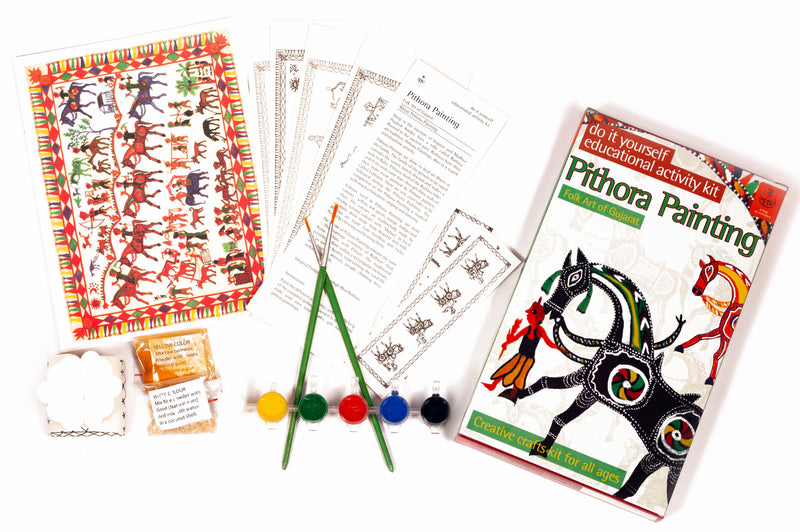 POTLI DIY Educational Colouring Kit - Pithora Painting of Gujarat for Young Artists (5 Years +)