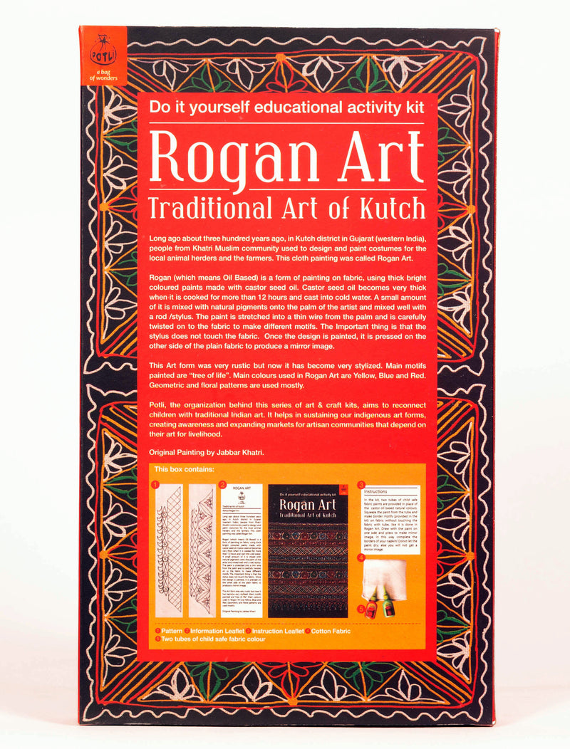 POTLI DIY Educational Colouring Kit - Rogan Art of Kutch for Young Artists (5 Years +)