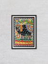 A Royal Elephant, Madhubani Painting by Ambika Devi