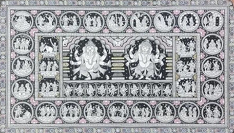 Buy The Story of Ganesha Handpainted in Pattachitra Art by Apindra Swain