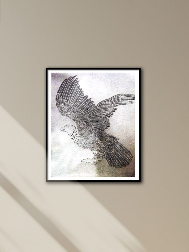 Shop Majestic Soar: The Eagle in Ashutosh Verma's Sanjhi Art