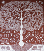 Tree of life: Warli painting by Anil Wangad