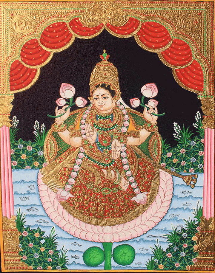 Abhaya Lakshmi in Mysore Tanjore By Dr. J Dundaraja Thumbnail