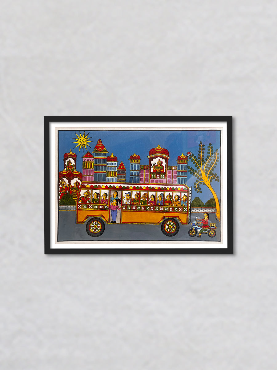 Aboard the Bus: Phad Painting's Mosaic of Travelers 