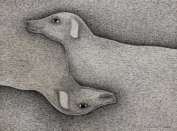 The Embrace of Friendship: Dogs in Gond by Venkat Shyam Thumbnail