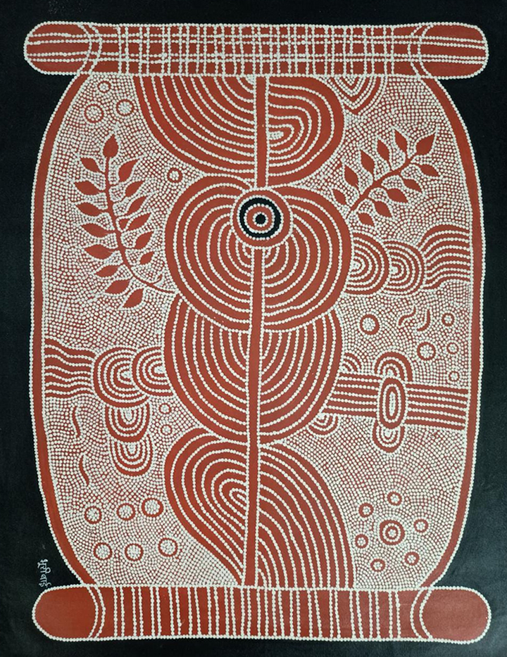 Abstract Nature in Village Bhil Painting by Bhuri Bai Thumbnail