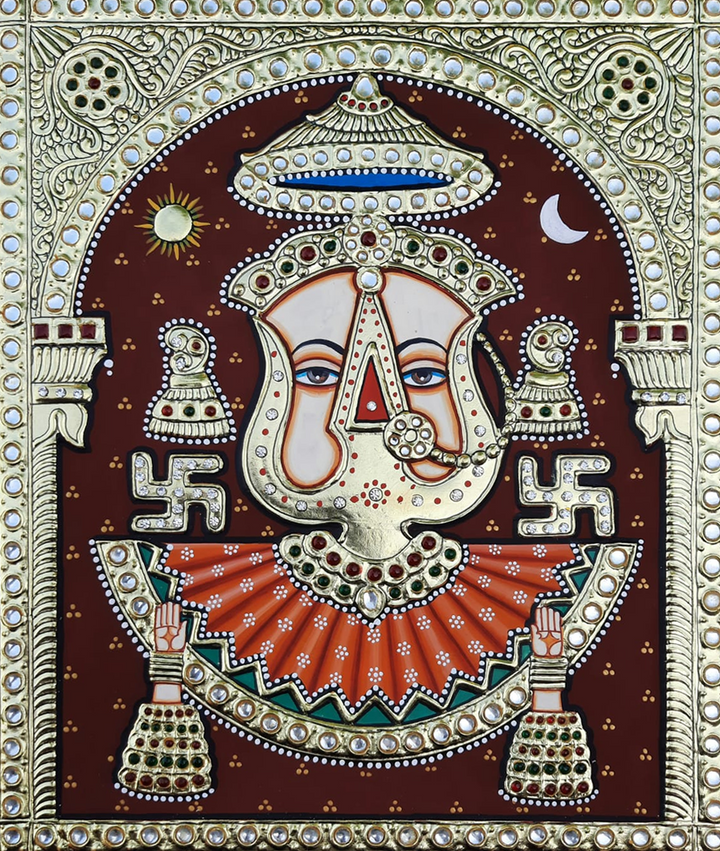 Adi Shakti in Tanjore Painting by Sanjay Tandekar Thumbnail