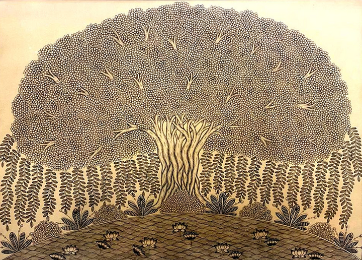 Akshaya Vata Phad Painting by Kalyan Joshi Thumbnail