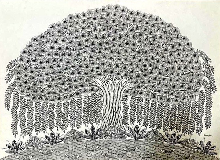 Akshaya Vata Phad Painting by Kalyan Joshi Thumbnail