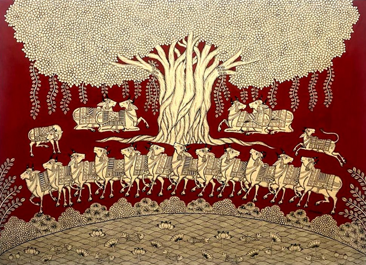Akshaya Vata Phad Painting by Kalyan Joshi Thumbnail