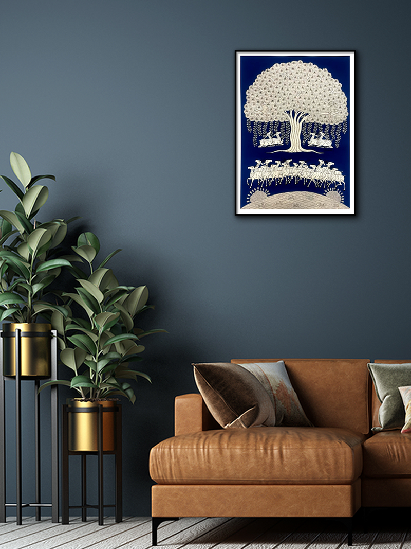 Akshaya Vata Phad Painting by Kalyan Joshi for sale