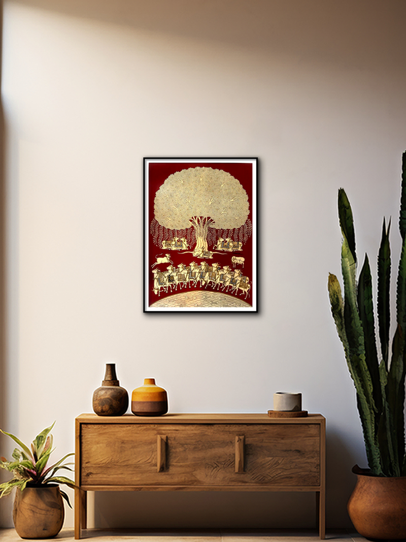 Akshaya Vata Phad Painting by Kalyan Joshi
