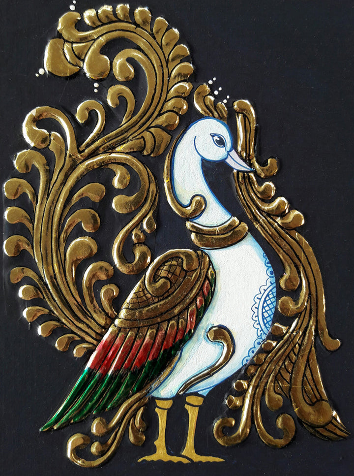 An Ancient Art: Peacock, Tanjore Art by Sanjay Tandekar Thumbnail