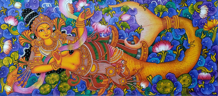An Ethereal Splendor Where Mythology and Aesthetics Merge, Kerala Mural by Adarsh Thumbnail