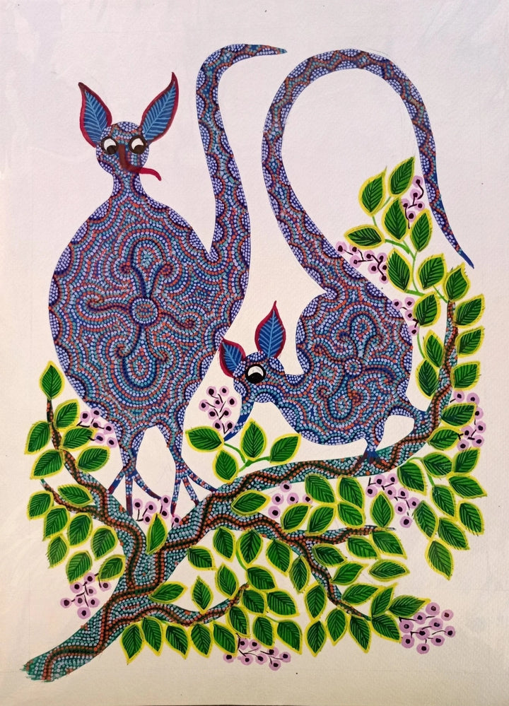 Animals Bhil Painting by Geeta Bariya Thumbnail