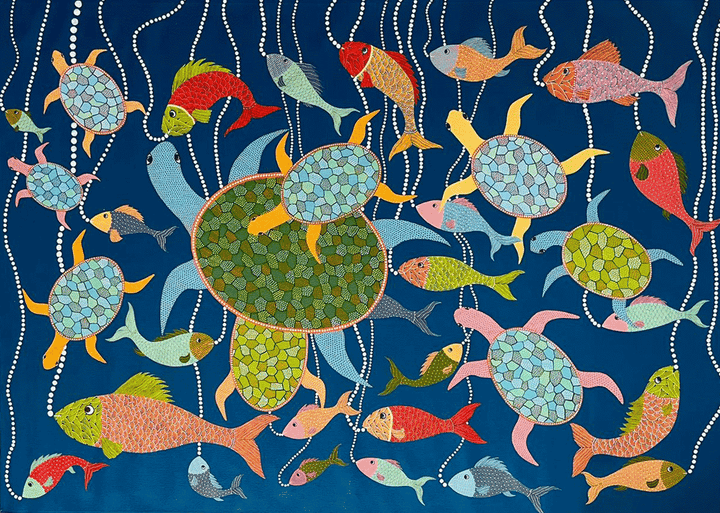 Aquatic life in Gond by Venkat Shyam Thumbnail