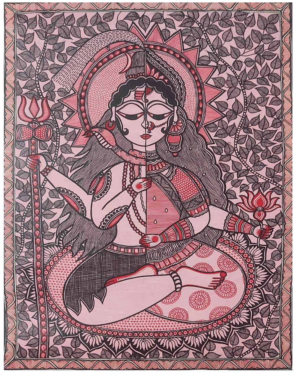 Buy Ardhanareeshwara in Madhubani by Priti Karn