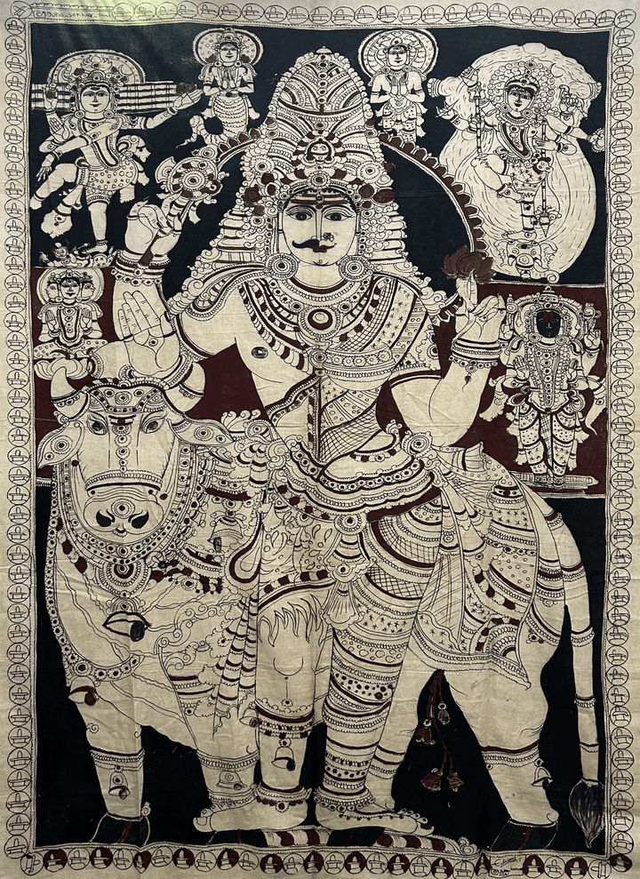 Ardhanareshwar in Kalamkari by Kanukurthi Guna Sekhar Sai Thumbnail