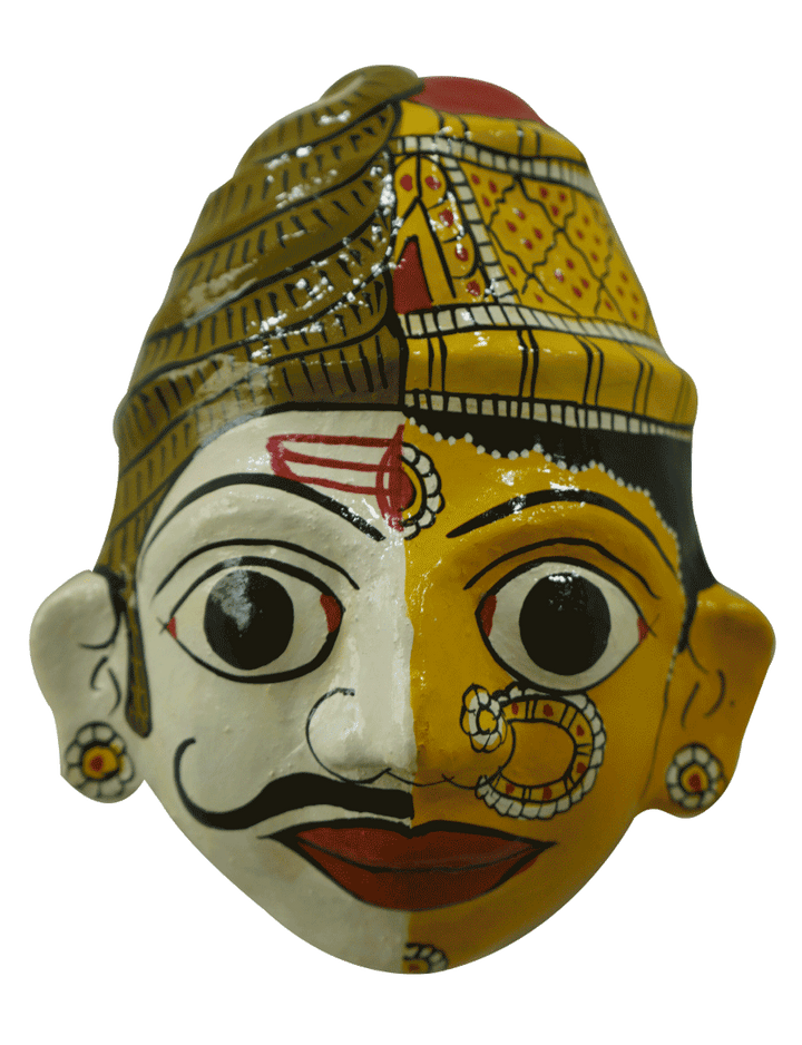 Ardhanarinareshwar in Cheriyal Mask By Sai Kiran Thumbnail