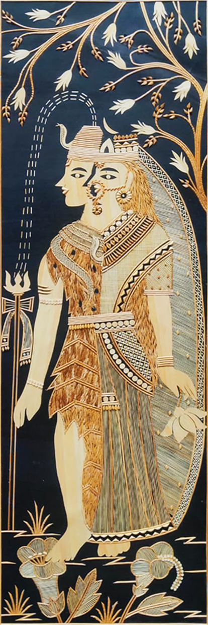 Ardhanarishvara in Sikki Grasswork by Suraj Kumar Sahu Thumbnail