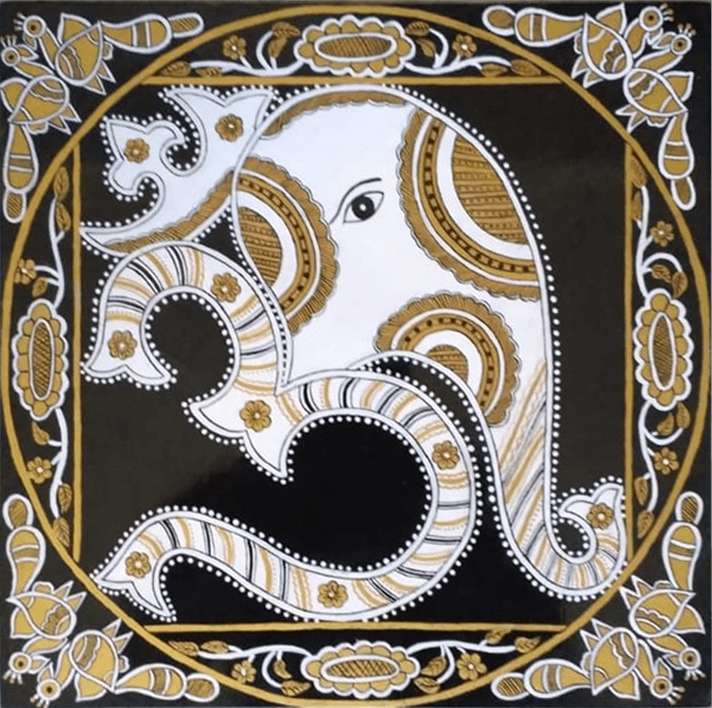 Artistic stroke to OM Ganesha's portrayal in Tikuli painting by Ashok Kumar Thumbnail