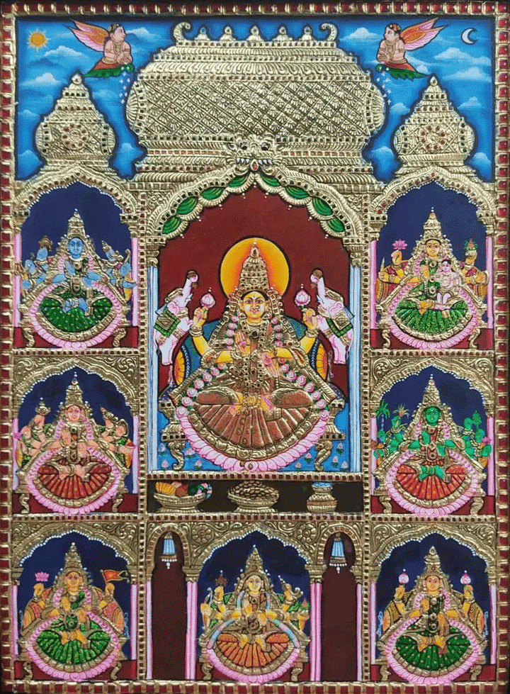 Ashtalakshmi in Tanjore by Sanjay Tandekar Thumbnail