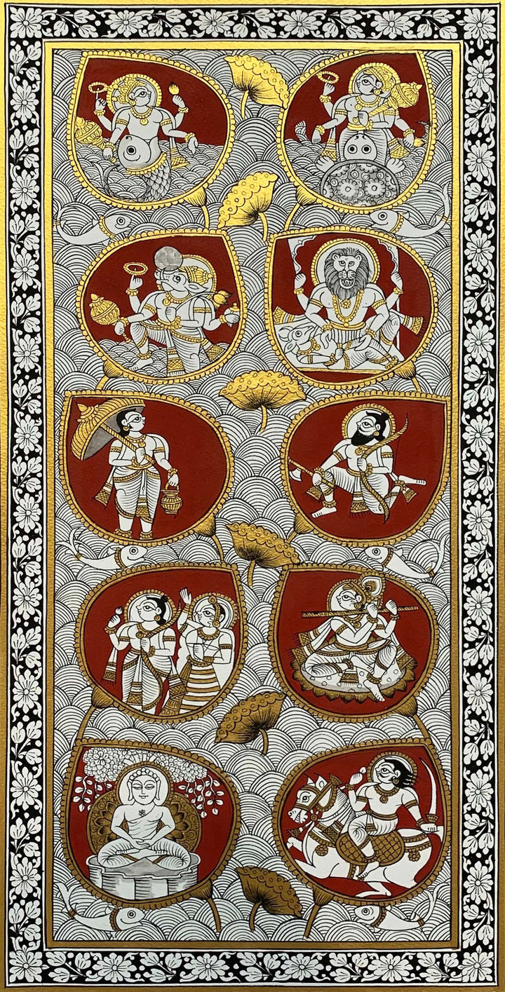 Avatars of Lord Vishnu in Phad by Kalyan Joshi Thumbnail