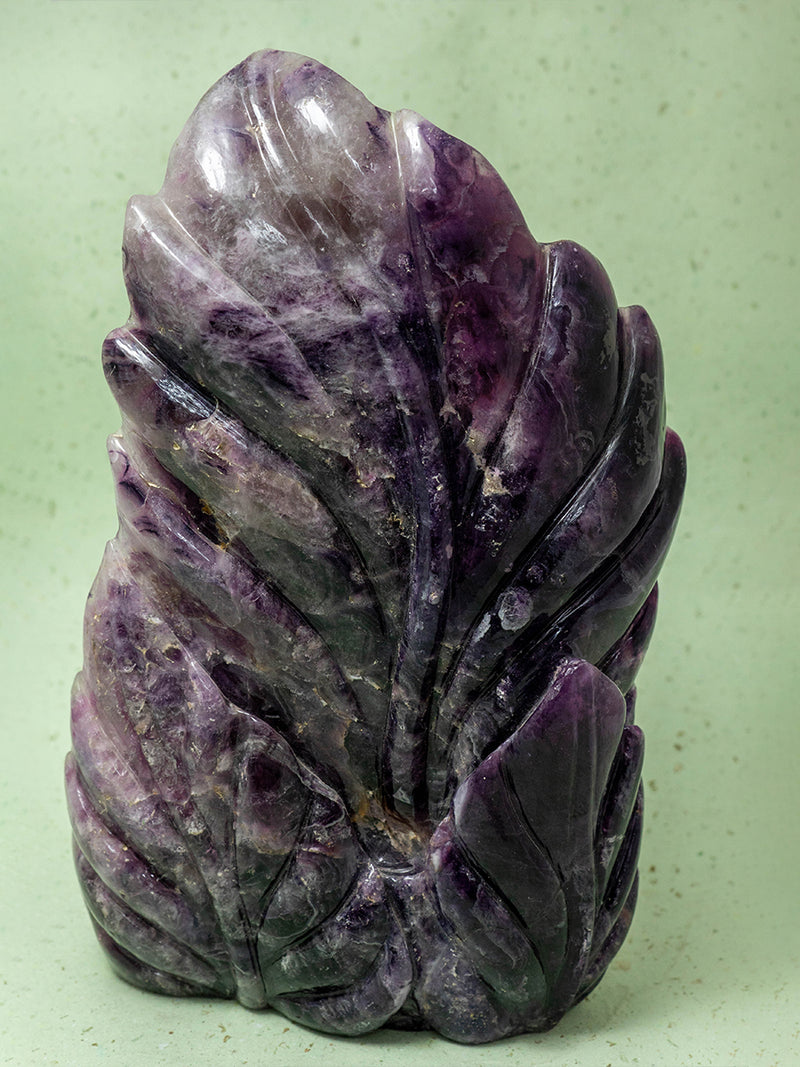 Purple Fluorite Carving of Buddha 
